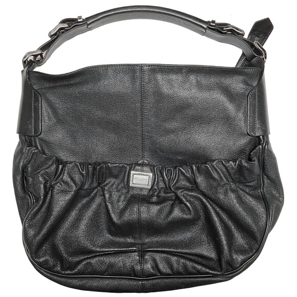 Burberry Black Pebbled Leather Hobo Shoulder Bag Zip Top Italy ITPELFAB12SCA - Picture 1 of 16